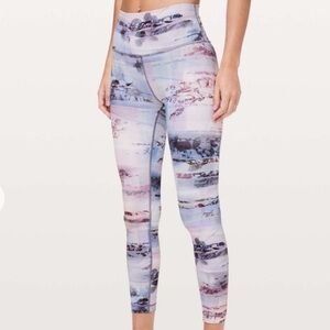 Lululemon Wunder Under High Rise 7/8 Tight Luxtreme 25” Sunrise Silhouette Sz 6